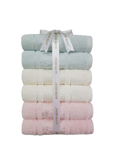 Mix & Match Yüz Havlusu 6 Adet Pembe