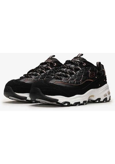 Skechers D'Lites  -  Glamour Feels Kadın Sneakers - Siyah 13087 BKRG Siyah