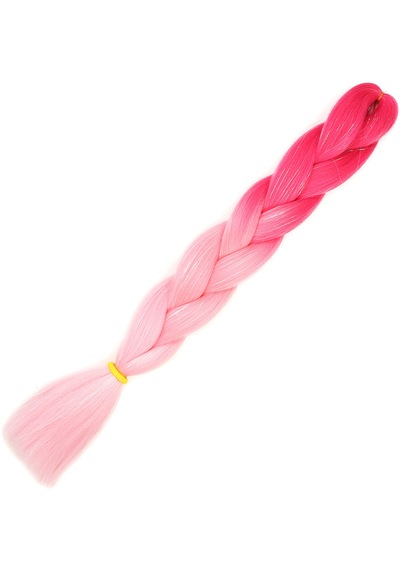 Simli Koyu Pembe / Pembe / Şeker Pembesi Ombreli Örgülük Saç 100 Gr.