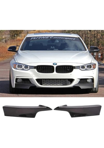 Bmw F30 3 Serisi Ön Tampon Flap Seti M Performance P Black 2012 + Abs Plastik