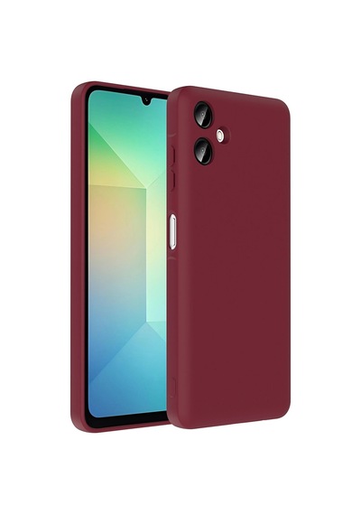 Samsung Uyumlu Galaxy A06 Kılıf Kamera Korumalı Kartlık Hazneli Zore Vitra Kapak Mürdüm