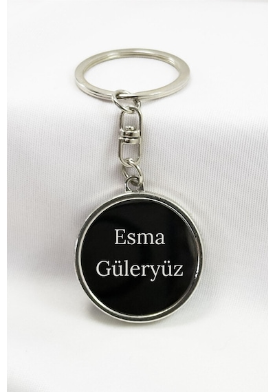 Kişiye Özel Anneler Günü Yuvarlak Metal Anahtarlık / Oğlunun Bir