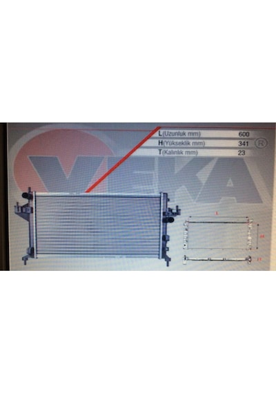 Opel Corsa C 1.3 Cdti 00-06 Su Radyatörü Veka 16-3234 1300259 521468088