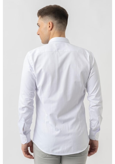 White Stone Aarberg G2424 Regular Fit Pamuklu Likralı Gömlek Beyaz-beyaz Beyaz