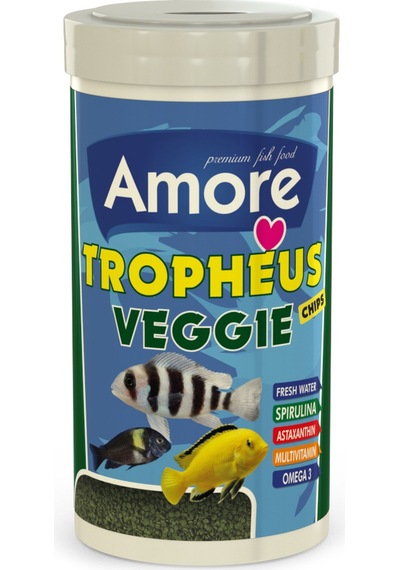 Tropheus Veggie Chips 250 ml Spirulina Akvaryum Balık Yemi