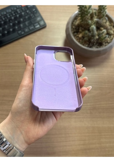 Apple Uyumlu iPhone 13 Animasyonlu Stylus Silikon Kılıf Mor