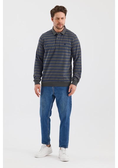 Alexander Gardi Alexandergardı Polo Yaka Çizgili Regular Fit Sweatshırt Wk25214 001 Alexander Gardi Alexandergardı Polo Yaka Çizgili Regular Fit Sweatshırt Wk25214 001