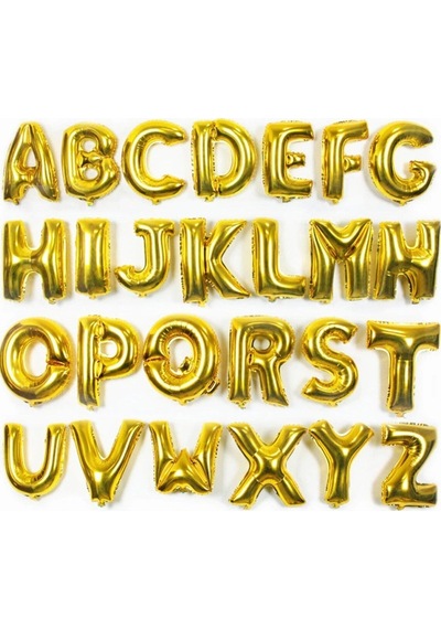 Folyo Harf Balon Gold Renk 40 İnc 100 Cm Helyum Uyumlu I