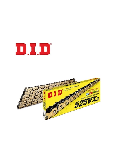 Did 525-100vx3 2020-2023 Triumph Thruxton 1200 Rs Uyumlu Zincir Vx3 Xring Gold Sarı Renk