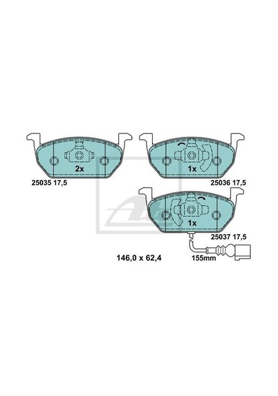Seat Leon 3 Seramik Ön Fren Balatası 276 Mm Diske 2013-2020 Ate