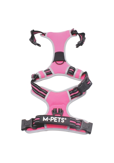 M-pets Hıkıng Reflektörlü Soft Sırt Tasması Pınk Xl