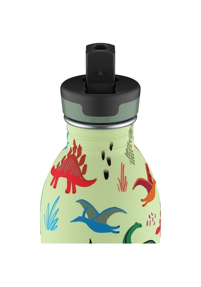 Kids Bottle Jurassic Friends Pipetli Paslanmaz Çelik Çocuk Su Matarası 500 Ml Renkli