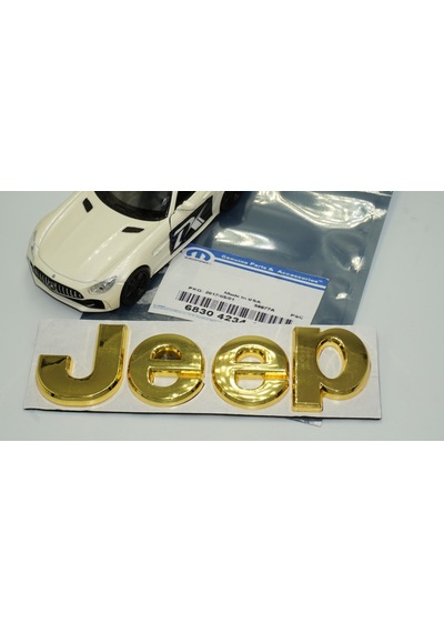 Jeep Kaput Bagaj 3m 3d Gold Metal Logo Amblem Arma