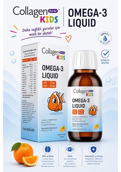 Collagen Forte Omega-3 Kids Liquid 150 ML
