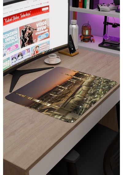 Mescid-i Nebi Medine V2 48x40 Xl Gaming Kauçuk Kaymaz Taban Mouse Pad Fare Altlığı
