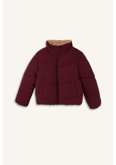 Defacto Yarım Balıkçı Yaka Mont Kız Çocuk H8014a826aubr170 Bordo-br170