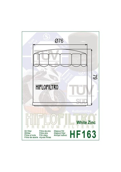 Hiflo Hf163 1983-1994 BMW K 100 RS Uyumlu Yağ Filtresi