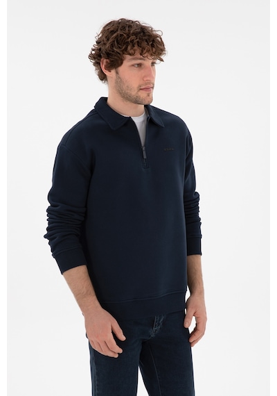 U.S. Polo Assn. Erkek Lacivert Basic Sweatshirt 50298265-VR033