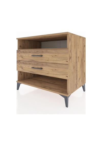 Kronos Şifonyer Tek Raflı Tek Çekmeceli 88x59x80 Çam-çam Atlas Çam