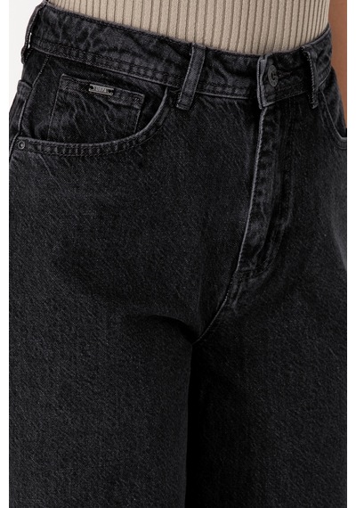 U.S. Polo Assn. Kadın Antrasit Loose Fit Jean Pantolon 50308792-VR006