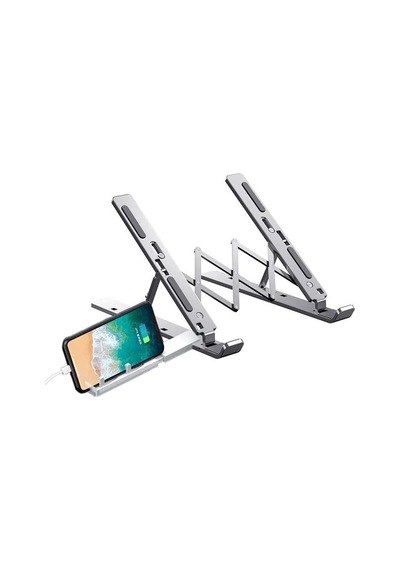 Katlanabilir Alüminyum Laptop Standı - 13 Kademeli Yükseklik 1
