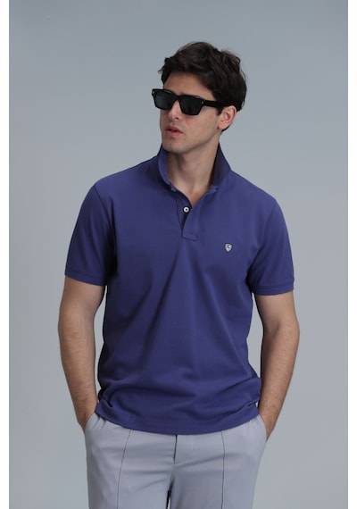 Lufian Erkek Laon Smart Polo T-shirt 111040164 Yeşil Mor