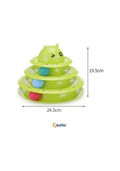 Kedi Oyuncağı Tower Of Tracks Eğlenceli Üç Katlı Seti Kedi Oyunu