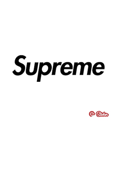 Supreme Sticker Oto Cam Sticker