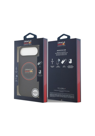 Apple Uyumlu iPhone 17 Air  Kılıf Redbull Lisanslı M-safeli Kırmızı Halka Ve Logo Silikon Kapak Lacivert Lacivert