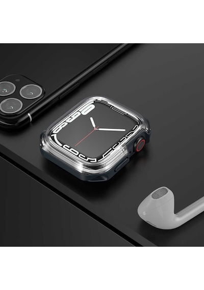 Apple Uyumlu  Watch 40 MM Sert Pc Ekran Koruyucu + Silikon Kasa Koruyucu