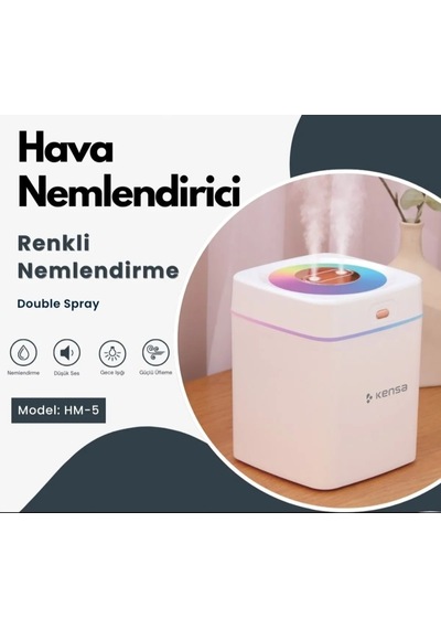 Kensa HM5 RGB Led 3000 ML Ultrasonik Hava Nemlendirici Buhar Makinesi