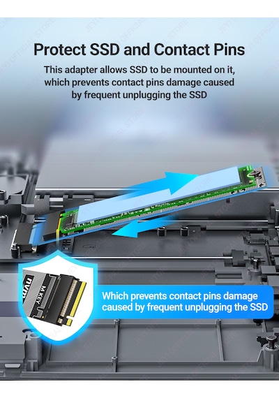 Jeyı M.2 Nvme Sata Çevirici Dönüştürücü M-key Nvme-pcıe 4.0 X4 64