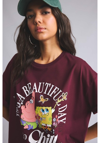 Defacto %100 Pamuk Spongebob Lisanslı Oversıze Bisiklet Yaka Baskılı Kısa Kollu Bordo Tişört I2491ax26aubr232 Bordo-br232 Defacto %100 Pamuk Spongebob Lisanslı Oversıze Bisiklet Yaka Baskılı Kısa Kollu Bordo Tişört I2491ax26aubr232 Bordo-br232