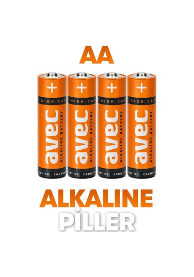 Avec 4lü Aa Lr6 Alkaline Kalın Kalem Pil Alkalin Saat Pili Alkali Pil 1.5v