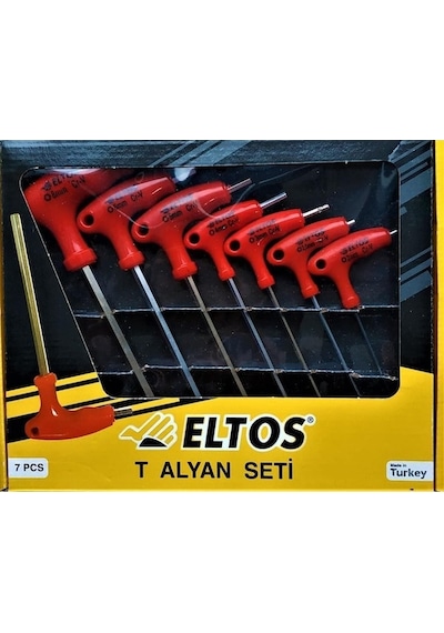 Eltos Alyan Takımı 7 Parça T Tipi Allen Seti T Saplı.