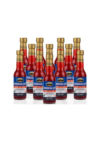 12 Adet Karadutlu Kombucha 250ml. Cam Şişede
