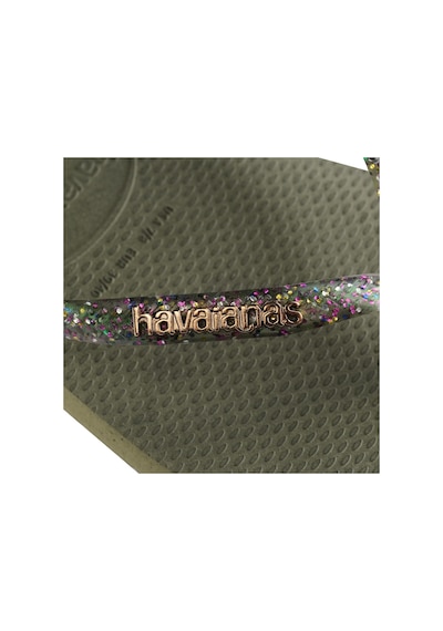 Havaianas HAVAIANAS Slim Square Logo Metalik Green Sandalet 4148257-0869 Yeşil