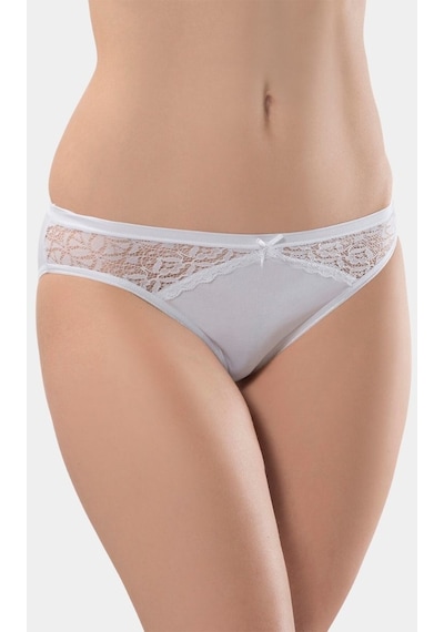 Türen Kadın Likralı Dantelli Slip 2'li Paket 261/beyaz 001