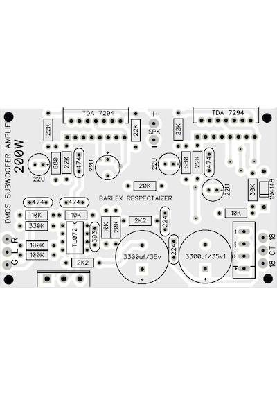 200 Watt Subwoofer Amfi Devresi Tda7294 Mavi