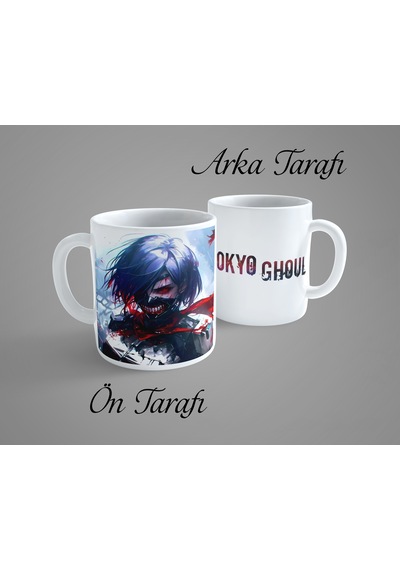 Tokyo Ghoul Ken Kaneki 3 Porselen Kupa Bardak Beyaz