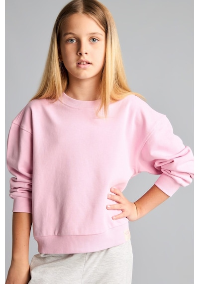 Defacto Relax Fıt Bisiklet Yaka Basic Sweatshirt Kız Çocuk E6842a826aupn693 Pembe-pn693
