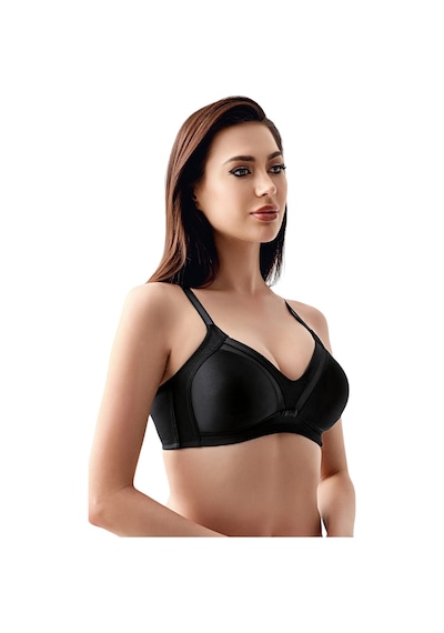 New Bra Newbra Lingerie 35-2303 Kadın D Cup Toparlayıcı Balensiz Min. Sutyen Siyah