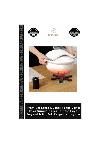 Premium Sofra Düzeni Fonksiyonel Eşya Sunum Gereci Nihale Isıya Dayanıklı Mutfak Tezgah Koruyucu Çok Renkli