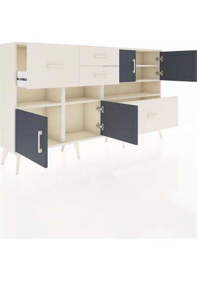 Arges Konsol 5 Raflı 4 Çekmeceli 4 Kapaklı 176x30x99 Aytaşı-antrasit/aytaşı Antrasıt/aytası - Aytası Arges Konsol 5 Raflı 4 Çekmeceli 4 Kapaklı 176x30x99 Aytaşı-antrasit/aytaşı Antrasıt/aytası - Aytası