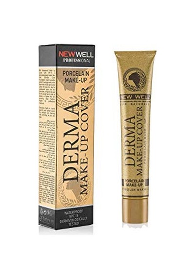 New Well Derma Make-up Cover Foundation - Gold 1 Paket 1 X 50 G