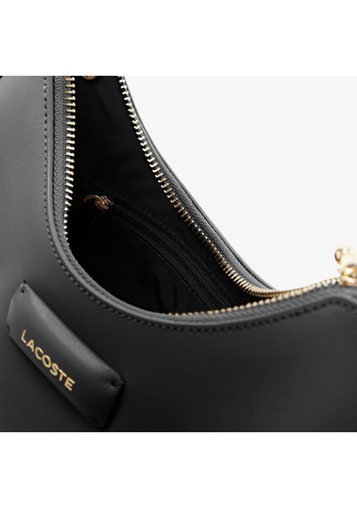Lacoste Women's Casual Handbag Black 24 19 7 Cm Ayarlanabilir Askılı Kadın Omuz Çantası Siyah