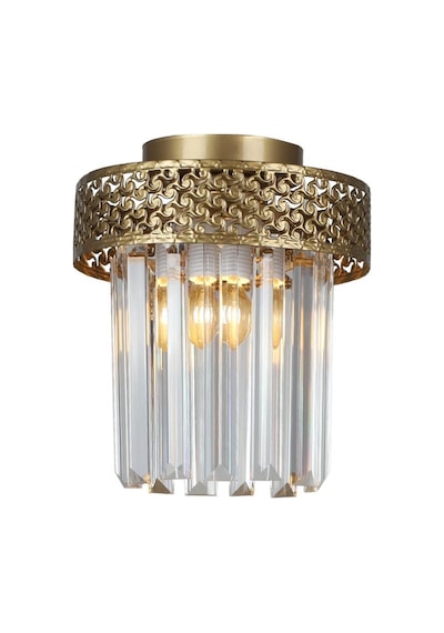 Begüsa Sitrus Tekli Eskitme Lux Kristal Taşlı Tavan Montaj Avize