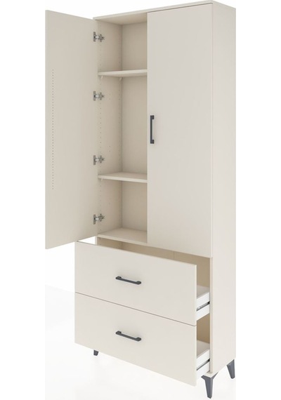 Arges Dolap 3 Raflı 2 Çekmeceli 2 Kapaklı 88x30x221 Aytaşı-ay... Aytaşı