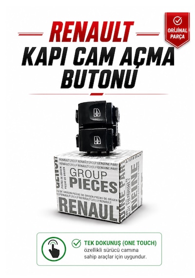 Ön Cam Açma Butonu İkili Clio 4 Symbol Lodgy Sandero Dokker 2541121588r