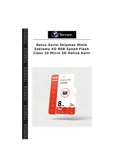 Delux Serisi Ekipman Minik Saklama Xo 8gb Speed Flash Class 10 Micro Sd Hafıza Kartı